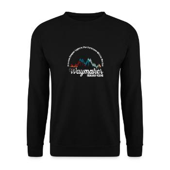 Waymaker Promise Keeper Miracle Worker - Unisex Sweatshirt - black - Front - Alina (178cm) & Michal (187cm)