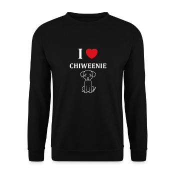 Chiweenie - Sweat-shirt Unisexe - noir - Devant - Alina (178cm) & Michal (187cm)