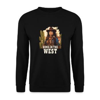 MAISON FRAU À L’OUEST - Sweat-shirt Unisexe - noir - Devant - Alina (178cm) & Michal (187cm)