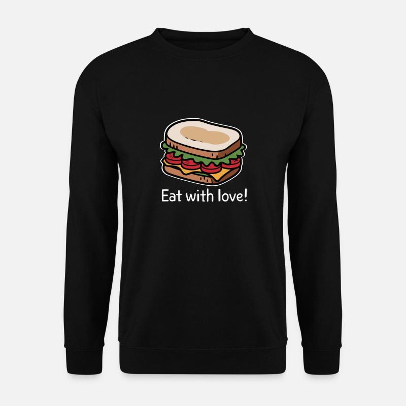 ESSEN SIE MIT LIEBE - Unisex Pullover - Schwarz