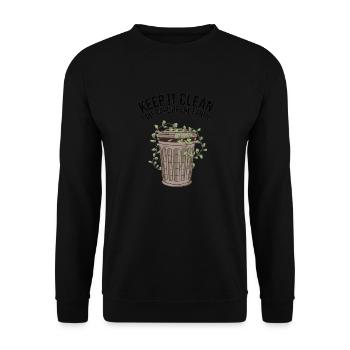 POUBELLES - Sweat-shirt Unisexe - noir - Devant - Alina (178cm) & Michal (187cm)