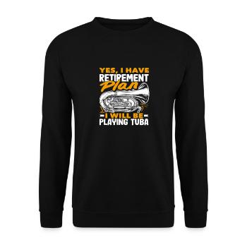 Tubiste : , j’ai un plan de retraite - Sweat-shirt Unisexe - noir - Devant - Alina (178cm) & Michal (187cm)