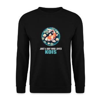 Koi Koi Carp - Unisex Sweatshirt - black - Front - Alina (178cm) & Michal (187cm)