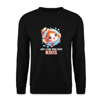 Koi Koi Carp - Unisex Sweatshirt - black - Front - Alina (178cm) & Michal (187cm)