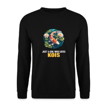 Koi Koi Carp - Unisex Sweatshirt - black - Front - Alina (178cm) & Michal (187cm)