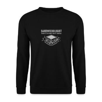 Sandwichologist study of Sandwiches funny for wome - Unisex Pullover - Schwarz - Vorne - Alina (178cm) & Michal (187cm)