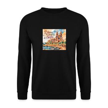 Palma de Mallorca - Unisex Sweatshirt - black - Front - Alina (178cm) & Michal (187cm)