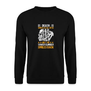 Industriekletterer Tower Climber Industrieklettern - Unisex Pullover - Schwarz - Vorne - Alina (178cm) & Michal (187cm)