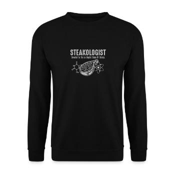 Steakologist study of Meat Steaks funny for women - Unisex Sweatshirt - black - Front - Alina (178cm) & Michal (187cm)