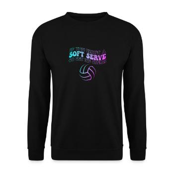 Wenn Sie ein Softeis wollen, holen Sie sich Eis - Unisex Pullover - Schwarz - Vorne - Alina (178cm) & Michal (187cm)