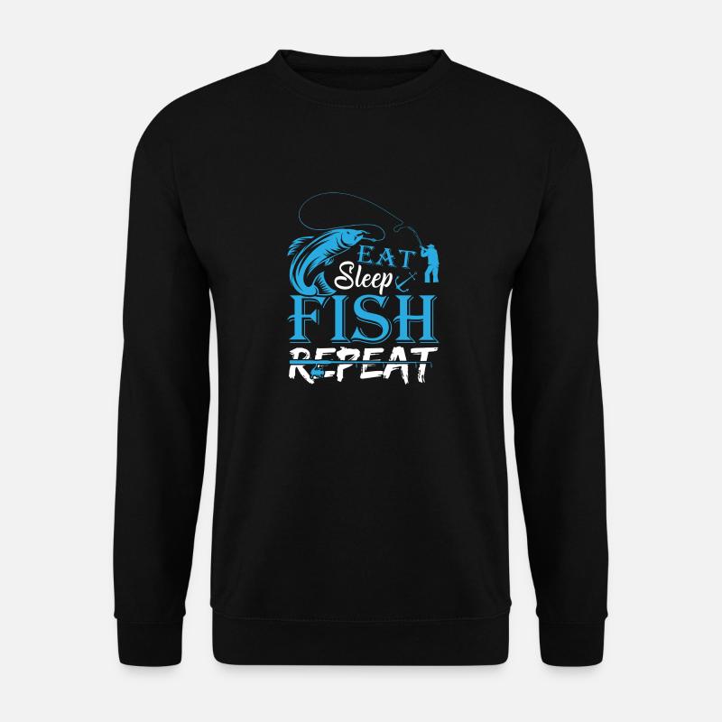 Eat Sleep Fish Repeat - Unisex Sweatshirt - black