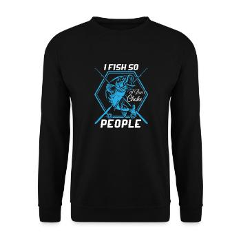 I Fish So I Don't Choke People - Unisex Sweatshirt - black - Front - Alina (178cm) & Michal (187cm)