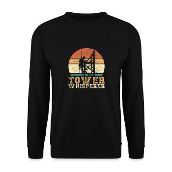 Industriekletterer Tower Climber Industrieklettern - Unisex Pullover - Schwarz - Vorne - Alina (178cm) & Michal (187cm)