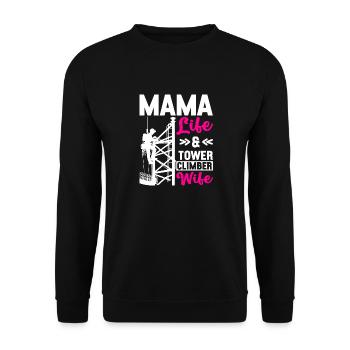 Industriekletterer Tower Climber Industrieklettern - Unisex Pullover - Schwarz - Vorne - Alina (178cm) & Michal (187cm)