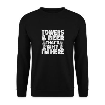 Industrial Climbers Tower Climbers Industrial Climbing - Unisex Sweatshirt - black - Front - Alina (178cm) & Michal (187cm)