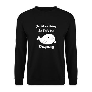 Dugong - Unisex Sweatshirt - black - Front - Alina (178cm) & Michal (187cm)