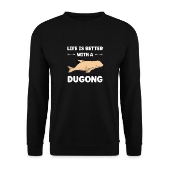 Dugong - Unisex Sweatshirt - black - Front - Alina (178cm) & Michal (187cm)