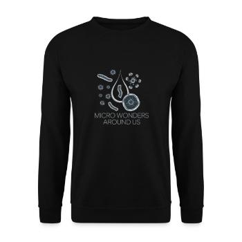 MICROSCOPIC ORGANISM - Unisex Sweatshirt - black - Front - Alina (178cm) & Michal (187cm)
