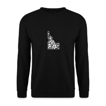Imprimé floral de l’Idaho États-Unis État américain - Sweat-shirt Unisexe - noir - Devant - Alina (178cm) & Michal (187cm)