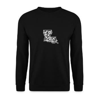 Louisiane Imprimé floral États-Unis État américain - Sweat-shirt Unisexe - noir - Devant - Alina (178cm) & Michal (187cm)