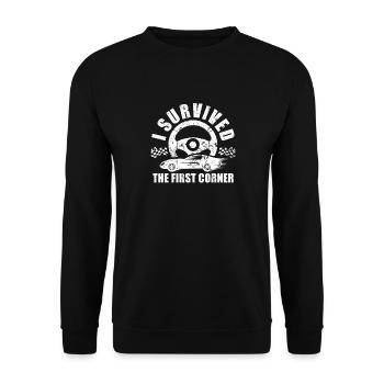 Simracer Esports Enthusiast Sim Racing - Unisex Pullover - Schwarz - Vorne - Alina (178cm) & Michal (187cm)