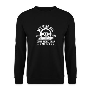 Simracer Esports Enthusiast Sim Racing - Unisex Sweatshirt - black - Front - Alina (178cm) & Michal (187cm)