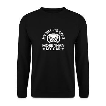 Simracer Esports Enthusiast Sim Racing - Unisex Sweatshirt - black - Front - Alina (178cm) & Michal (187cm)