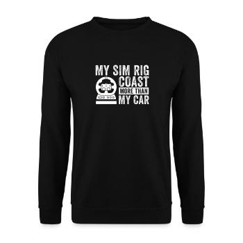 Simracer Esports Enthusiast Sim Racing - Unisex Sweatshirt - black - Front - Alina (178cm) & Michal (187cm)