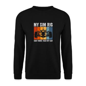 Simracer Esports Enthusiast Sim Racing - Unisex Sweatshirt - black - Front - Alina (178cm) & Michal (187cm)