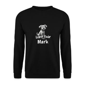 Leave Your Mark Hund Hundhaufen für einen - Unisex Pullover - Schwarz - Vorne - Alina (178cm) & Michal (187cm)