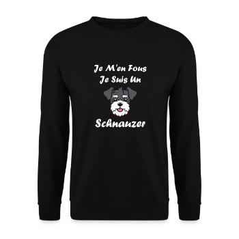 Schnauzer - Unisex Pullover - Schwarz - Vorne - Alina (178cm) & Michal (187cm)