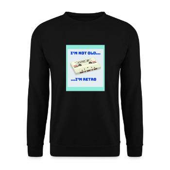 Retro Cassette Tape - Unisex Sweatshirt - black - Front - Alina (178cm) & Michal (187cm)
