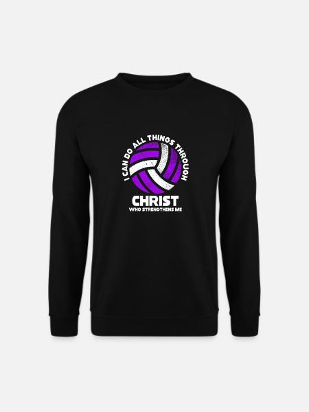 Mit Volleyball kann ich alles machen - Unisex Pullover - Schwarz