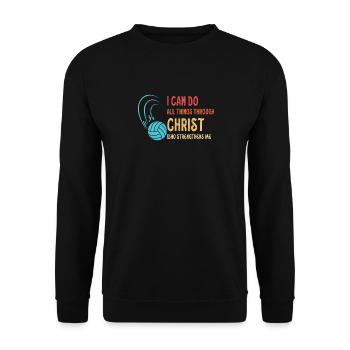 Je peux tout faire grâce au volleyball - Sweat-shirt Unisexe - noir - Devant - Alina (178cm) & Michal (187cm)