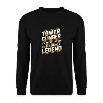 Industrial Climbers Tower Climbers Industrial Climbing - Unisex Sweatshirt - black - Front - Alina (178cm) & Michal (187cm)