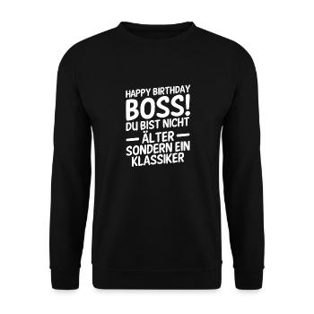 , Group Leader, Team Leader, Supervisor - Unisex Sweatshirt - black - Front - Alina (178cm) & Michal (187cm)