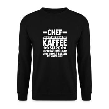 , Group Leader, Team Leader, Supervisor - Unisex Sweatshirt - black - Front - Alina (178cm) & Michal (187cm)