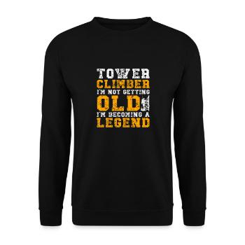 Industriekletterer Tower Climber Industrieklettern - Unisex Pullover - Schwarz - Vorne - Alina (178cm) & Michal (187cm)