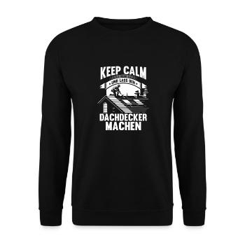 Dachdeckermeister Dachdecker - Unisex Pullover - Schwarz - Vorne - Alina (178cm) & Michal (187cm)