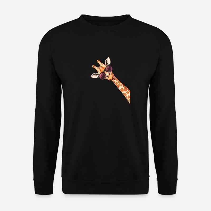 Funny Giraffe Sunglasses - Unisex Sweatshirt - black