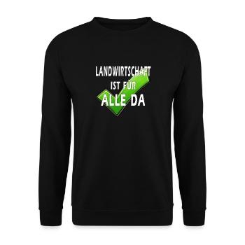 AGRICULTURE IS FOR EVERYONE - Unisex Sweatshirt - black - Front - Alina (178cm) & Michal (187cm)