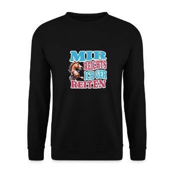 I've had enough riding - Unisex Sweatshirt - black - Front - Alina (178cm) & Michal (187cm)