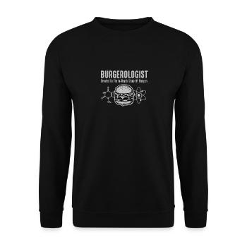 Burgerologist study of BBQ funny for women men kid - Unisex Sweatshirt - black - Front - Alina (178cm) & Michal (187cm)