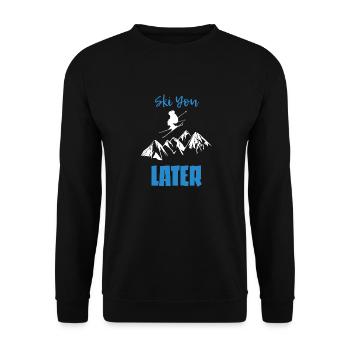 Ski - Skiez vous plus tard - Sweat-shirt Unisexe - noir - Devant - Alina (178cm) & Michal (187cm)