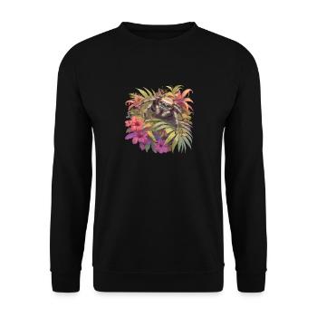 Jumping Spider Springspinnen Springspinne - Unisex Pullover - Schwarz - Vorne - Alina (178cm) & Michal (187cm)