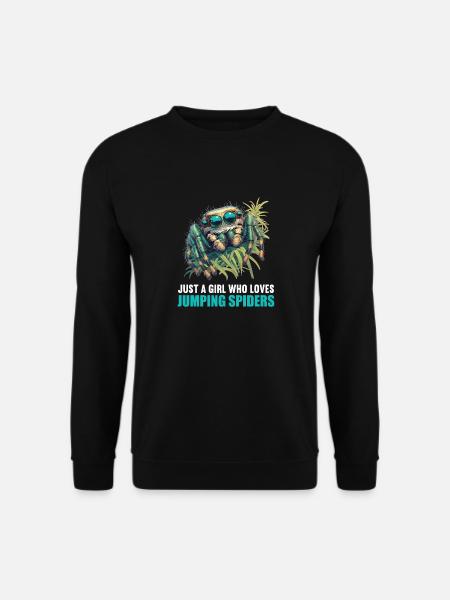 Jumping Spider Springspinnen Springspinne - Unisex Sweatshirt - black