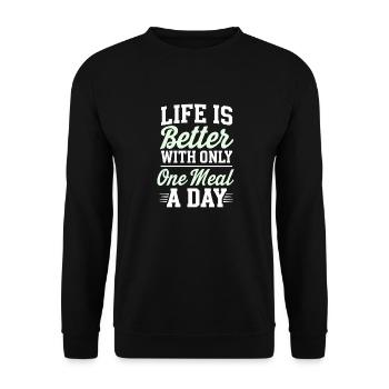 Intermittent fasting Intermittent fasting - Unisex Sweatshirt - black - Front - Alina (178cm) & Michal (187cm)