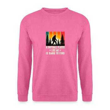 Softball-Spieler ist schwer zu finden, lustiger Bigfoot Sas - Unisex Pullover - Pink - Vorne