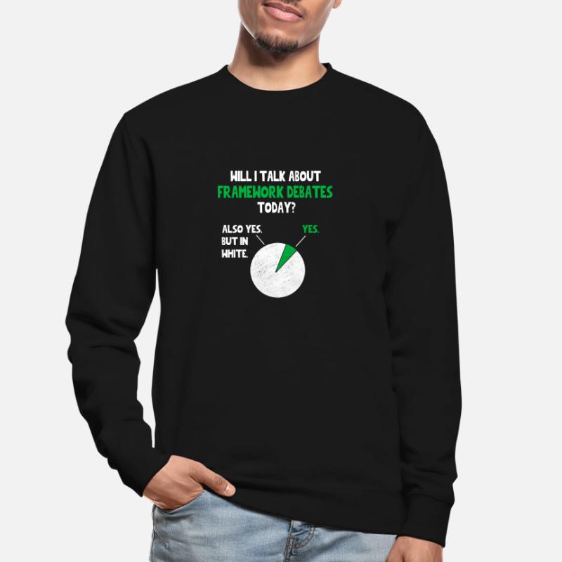 Frameworks Coder Web Developer Programmer Will I Unisex Sweatshirt