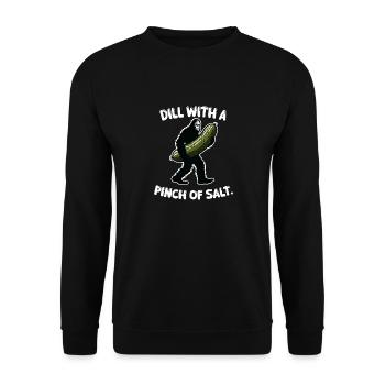 Aneth avec une pincée de sel Cornichon Bigfoot Sasquatch - Sweat-shirt Unisexe - noir - Devant - Alina (178cm) & Michal (187cm)